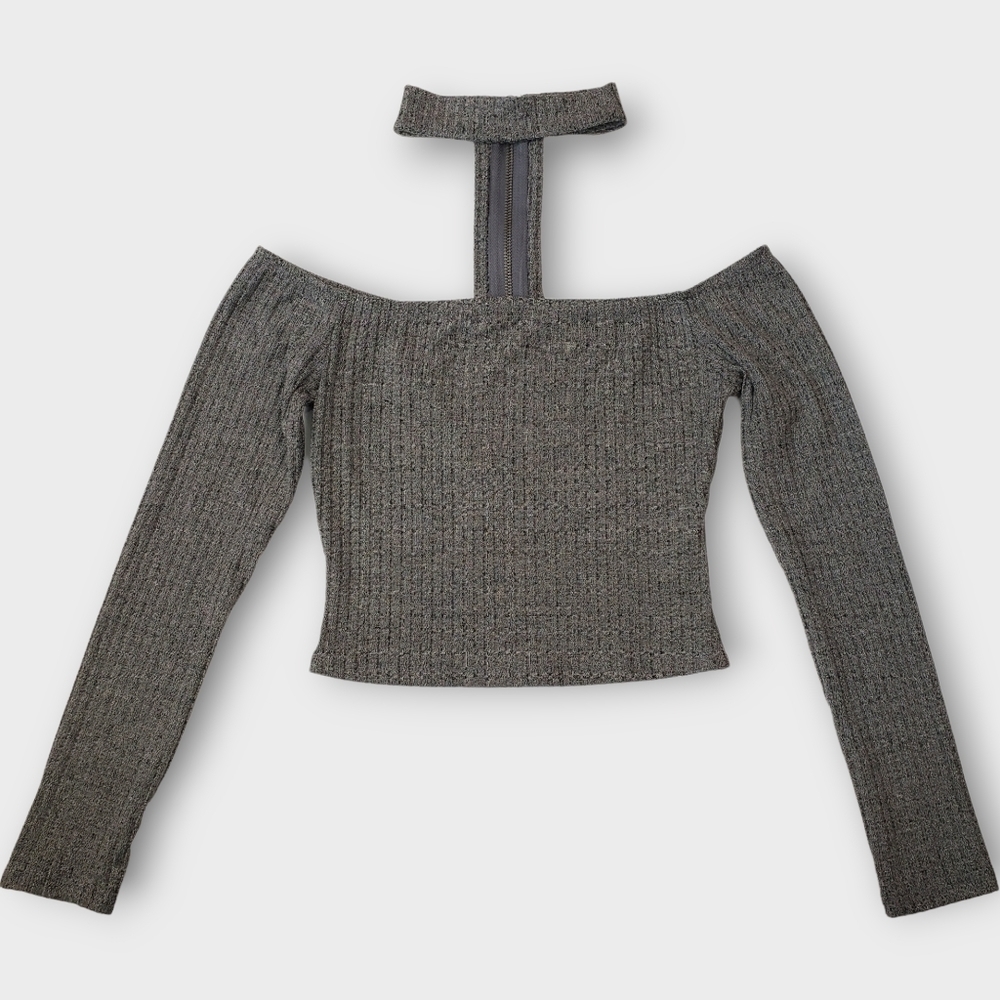 Seek The Label Off Shoulder High Neck Top Medium